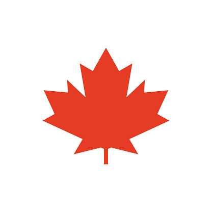 Maple leaf vector icon. Symbol of CanadaMaple leaf vector icon. Symbol of Canada