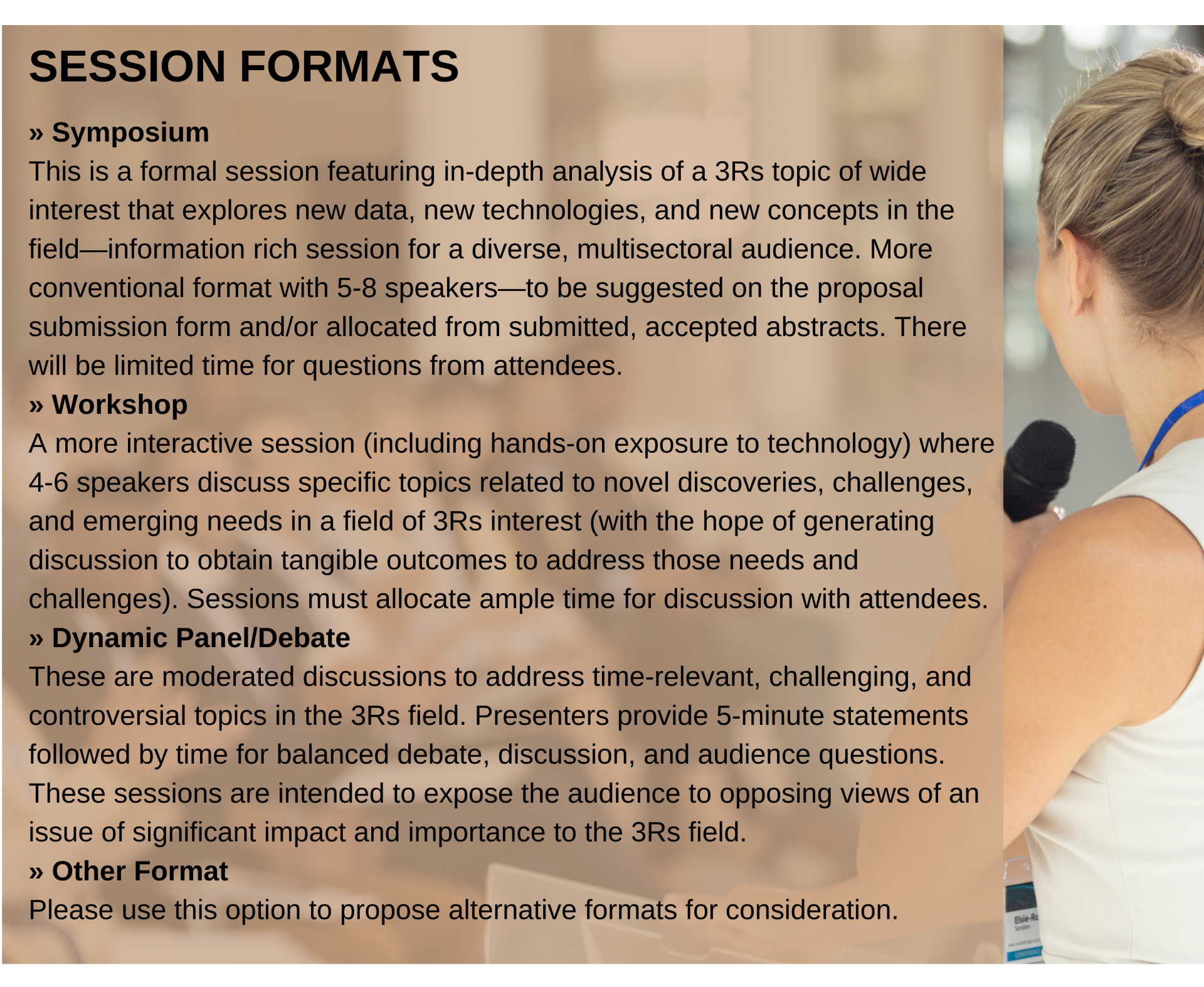 session formats